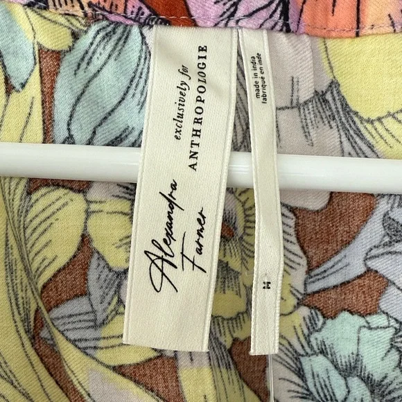 Anthropologie Colorful Floral Mini Dress - Picture 4 of 8